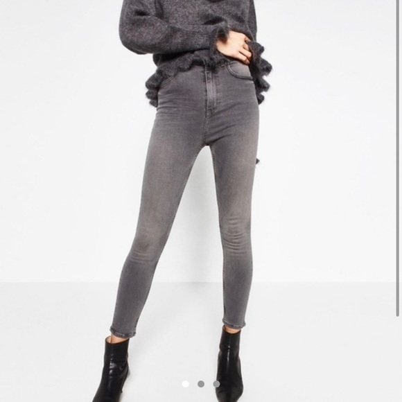 ZARA grey high waisted jeans - Picture 1 of 2